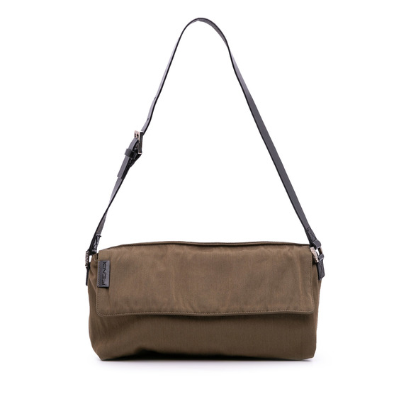 Pre-Loved Fendi Canvas Flap Shoulder Bag - Picture 1 of 11